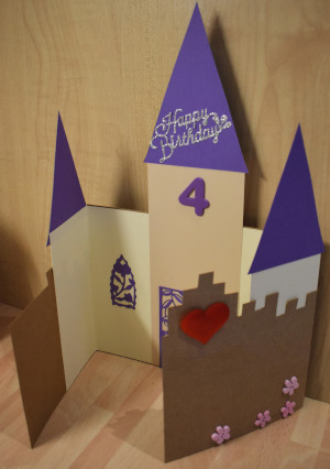 Girl's Castle Birthday Card