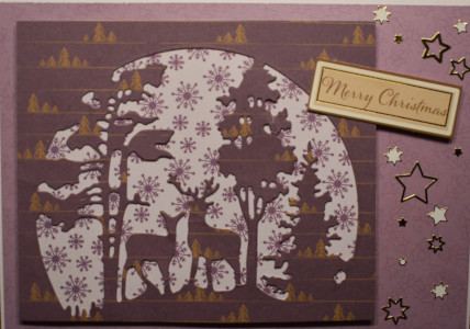 Stags in Trees Christmas Card