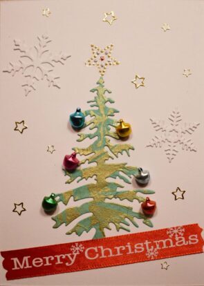 Tree with Baubles Christmas Card