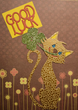 Cat Good Luck Card