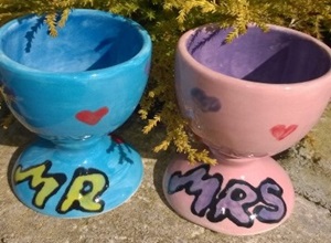 Crafts Outside the Home (Painted Egg Cups)